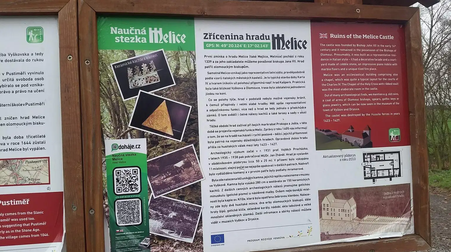 Naučná stezka Melice – naučné stezky, Pustiměř