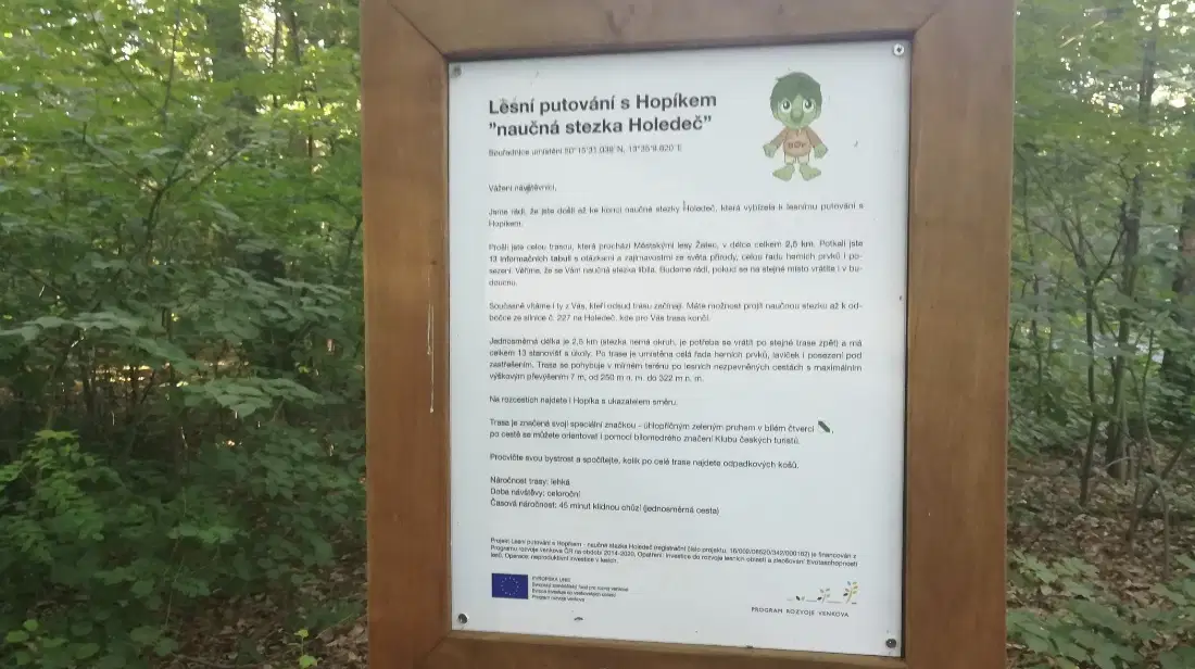 NS Putování s Hopíkem – naučné stezky, Holedeč