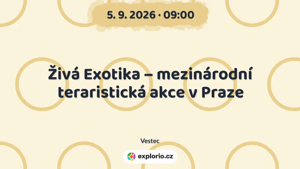 Živá Exotika – mezinárodní teraristická akce v Praze – prohlídky a Muzea, Vestec