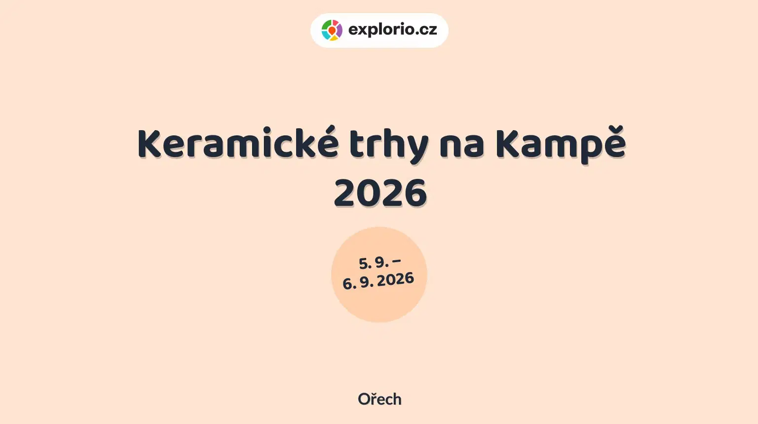 Keramické trhy na Kampě 2026 – divadlo, Hudba a Kino, Ořech