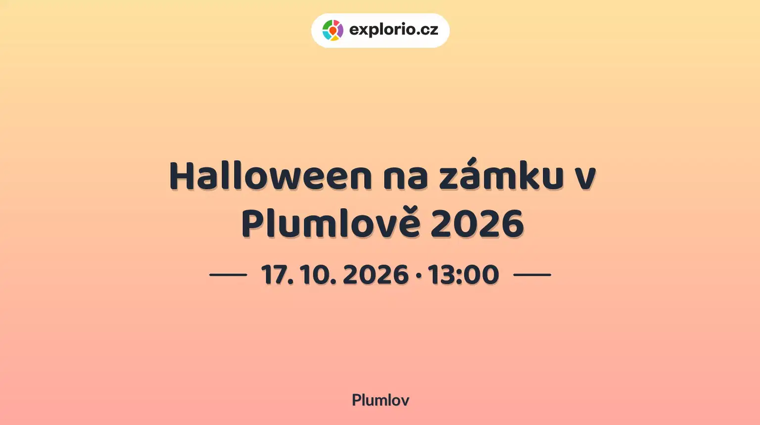 Halloween na zámku v Plumlově 2026 – festivaly a Slavnosti, Plumlov