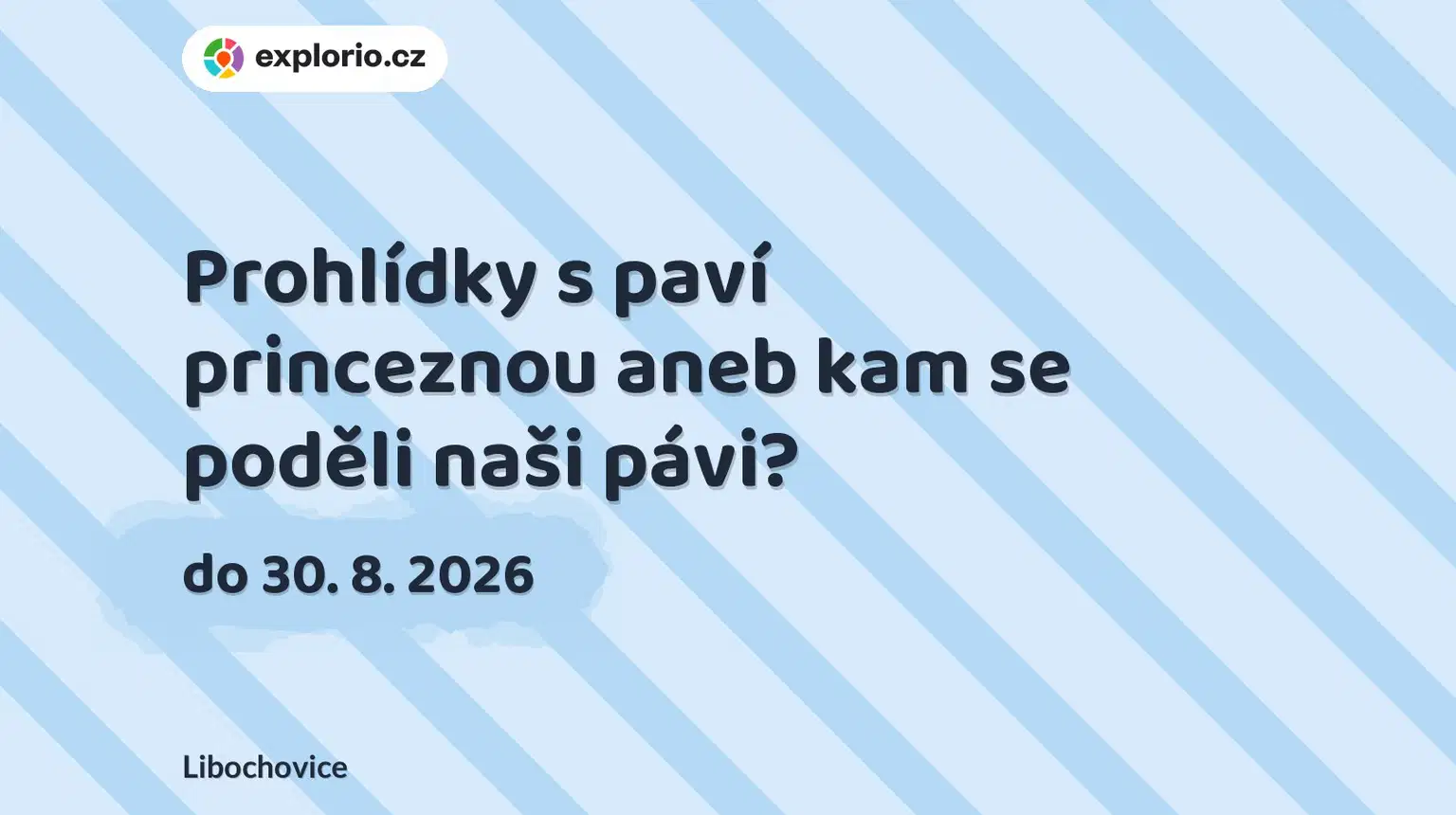 Prohlídky s paví princeznou aneb kam se poděli naši pávi? – festivaly a Slavnosti, Libochovice