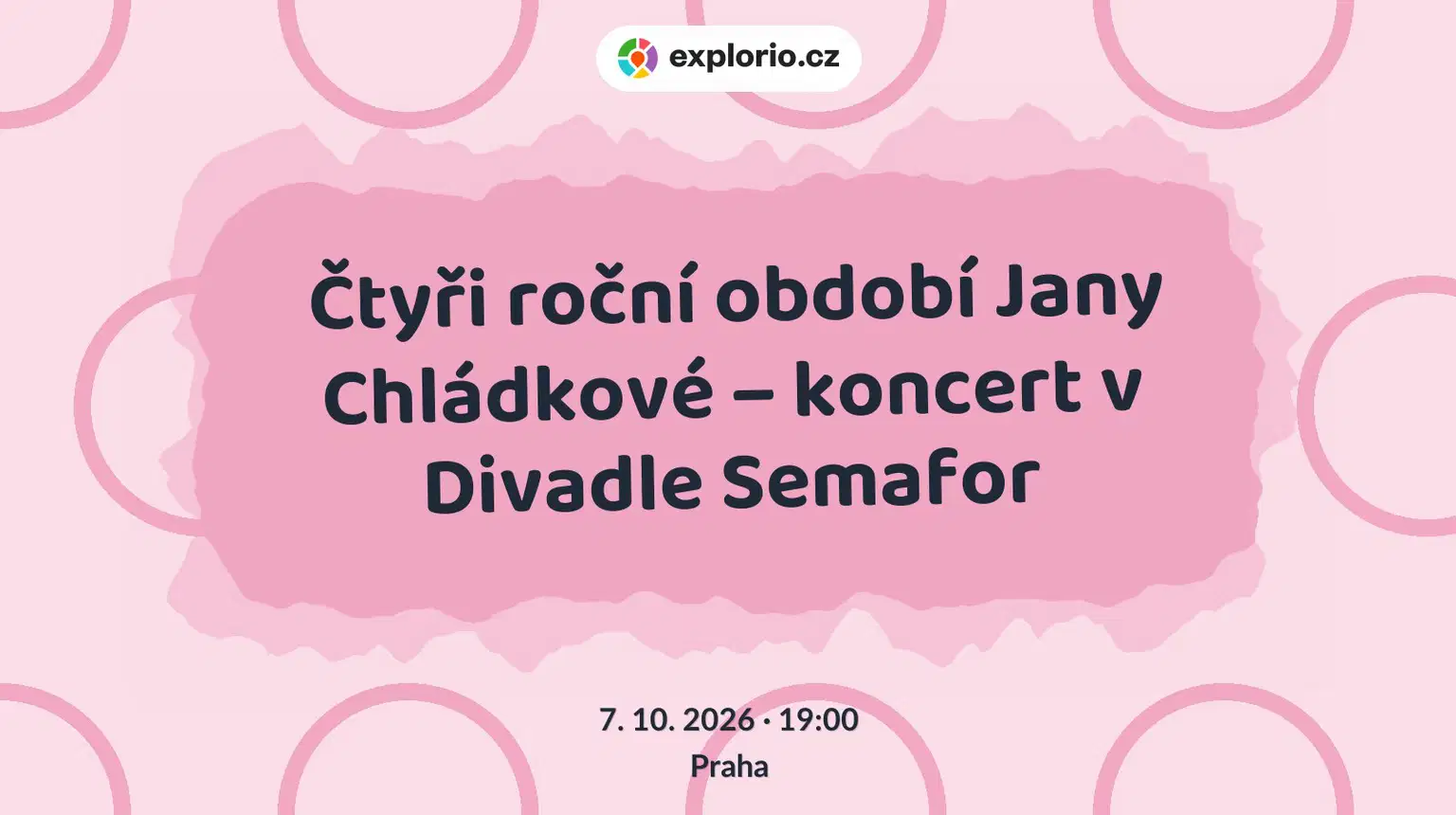 Čtyři roční období Jany Chládkové – koncert v Divadle Semafor – divadlo, Hudba a Kino, Praha