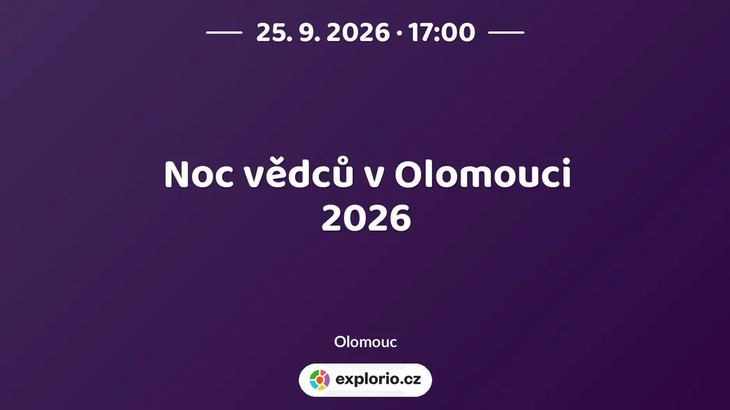 Noc vědců v Olomouci 2026 – festivaly a Slavnosti, Olomouc