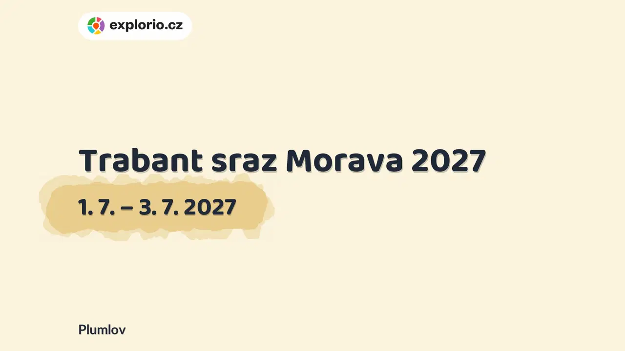 Trabant sraz Morava 2027 – prohlídky a Muzea, Plumlov