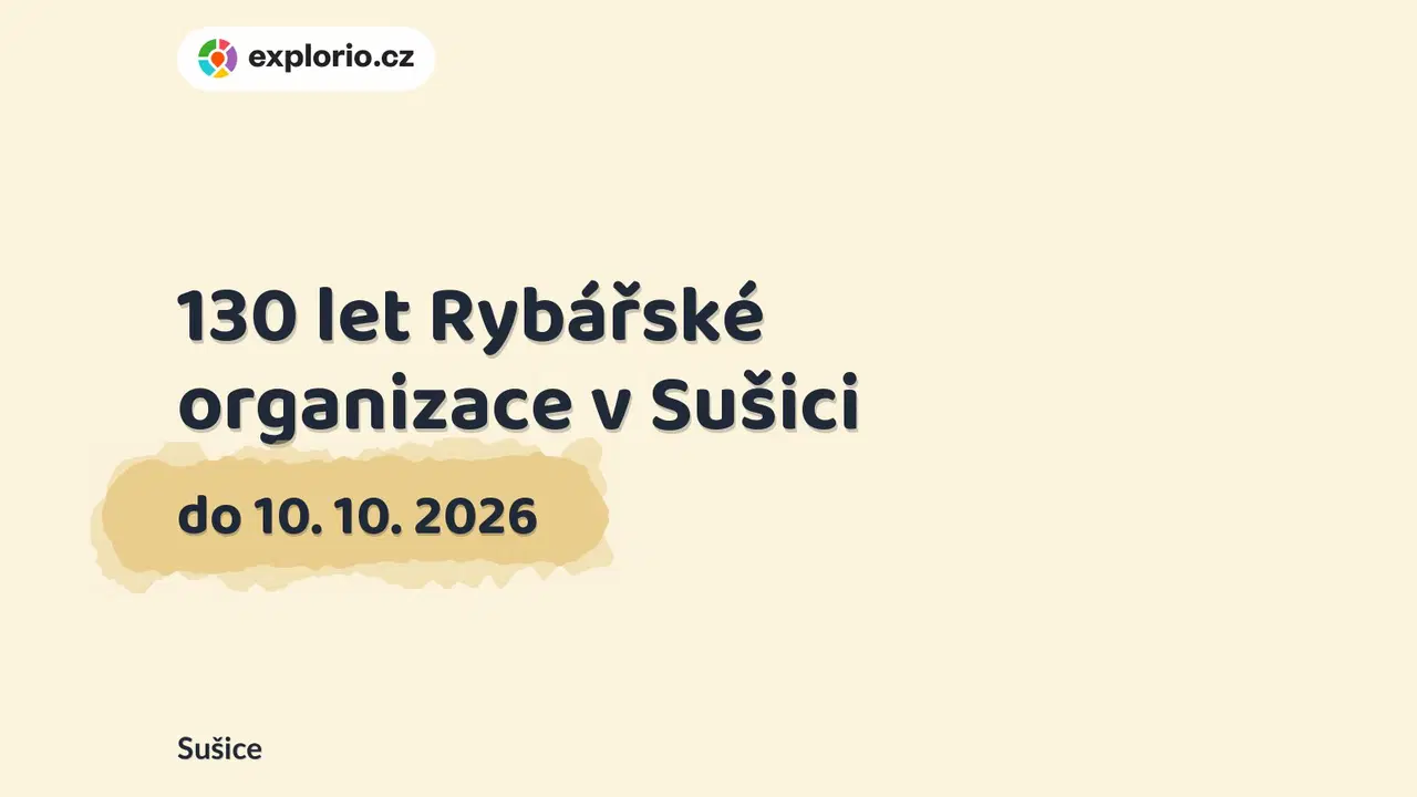 130 let Rybářské organizace v Sušici – prohlídky a Muzea, Sušice