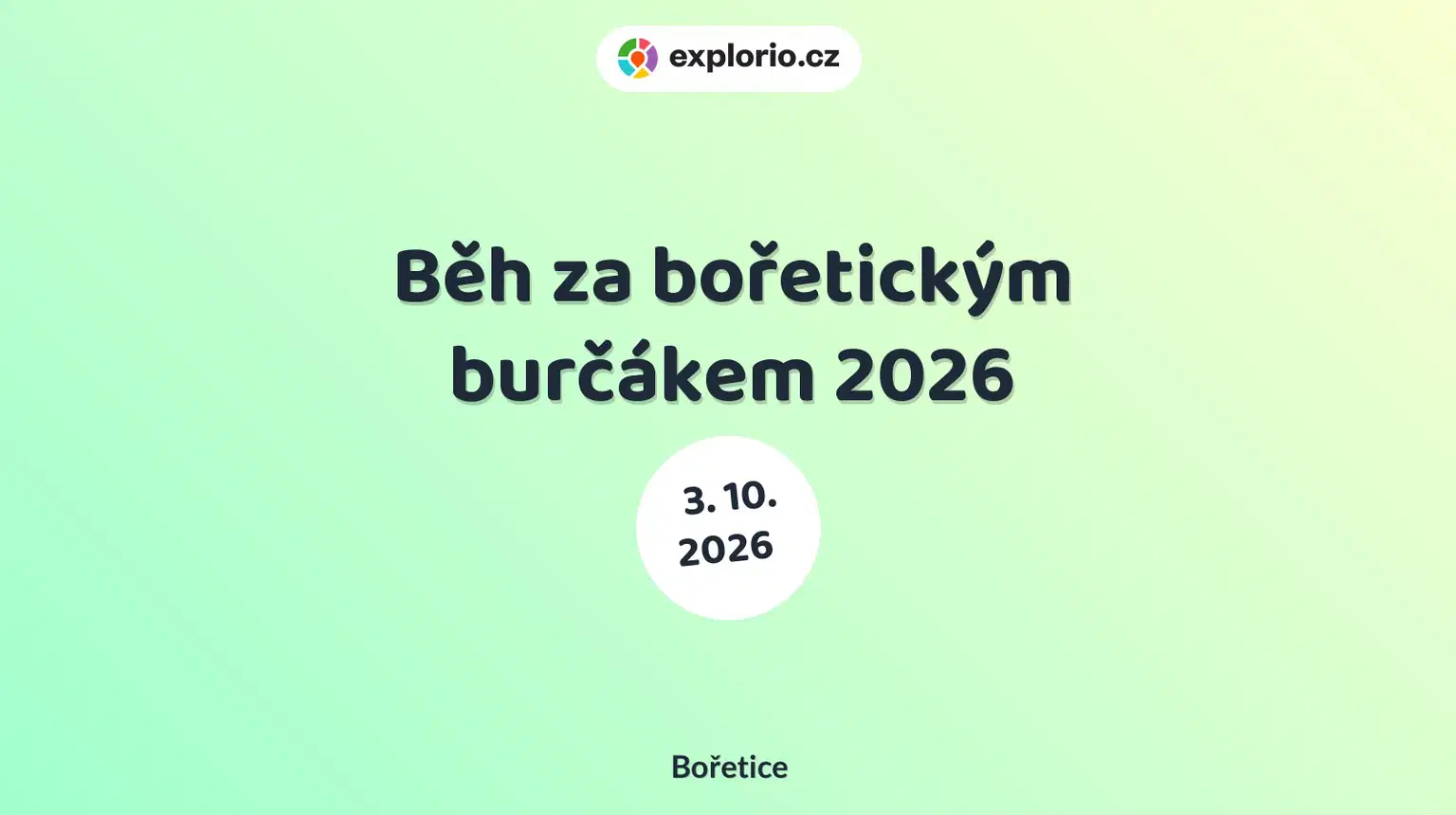 Běh za bořetickým burčákem 2026 – festivaly a Slavnosti, Bořetice