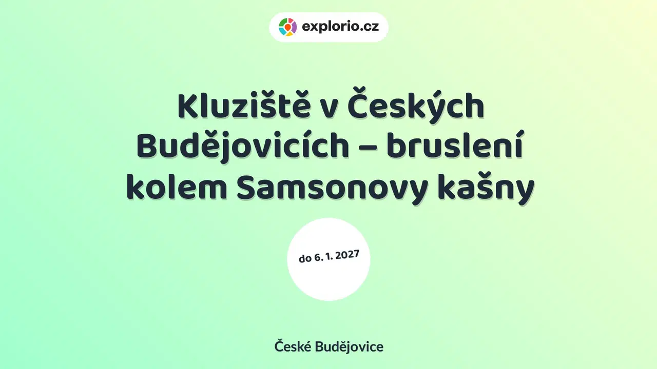 Kluziště v Českých Budějovicích – bruslení kolem Samsonovy kašny – sport a Pohyb, České Budějovice