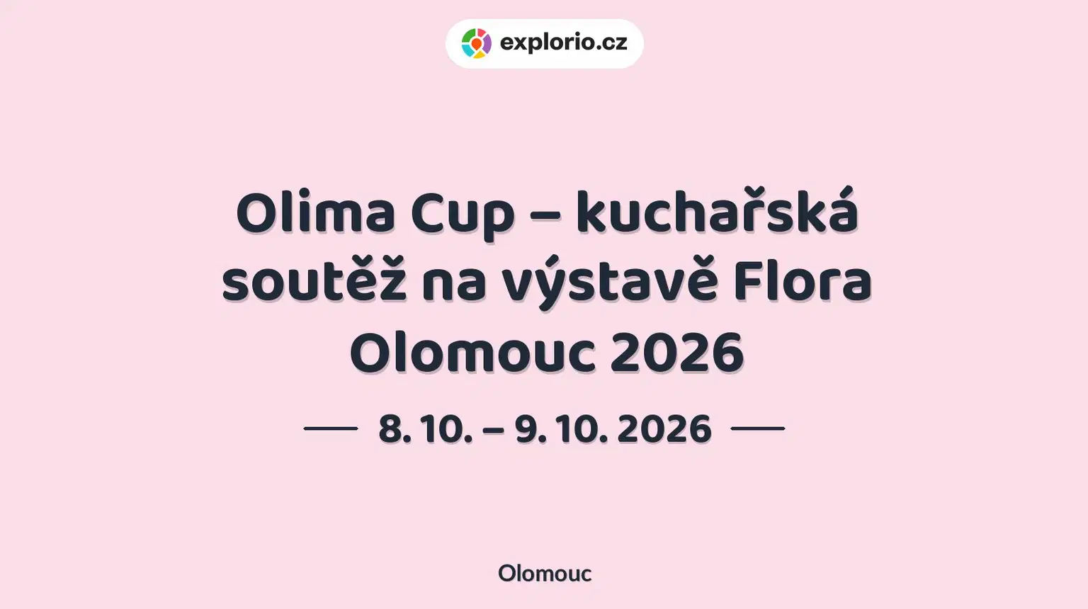 Olima Cup – kuchařská soutěž na výstavě Flora Olomouc 2026 – prohlídky a Muzea, Olomouc