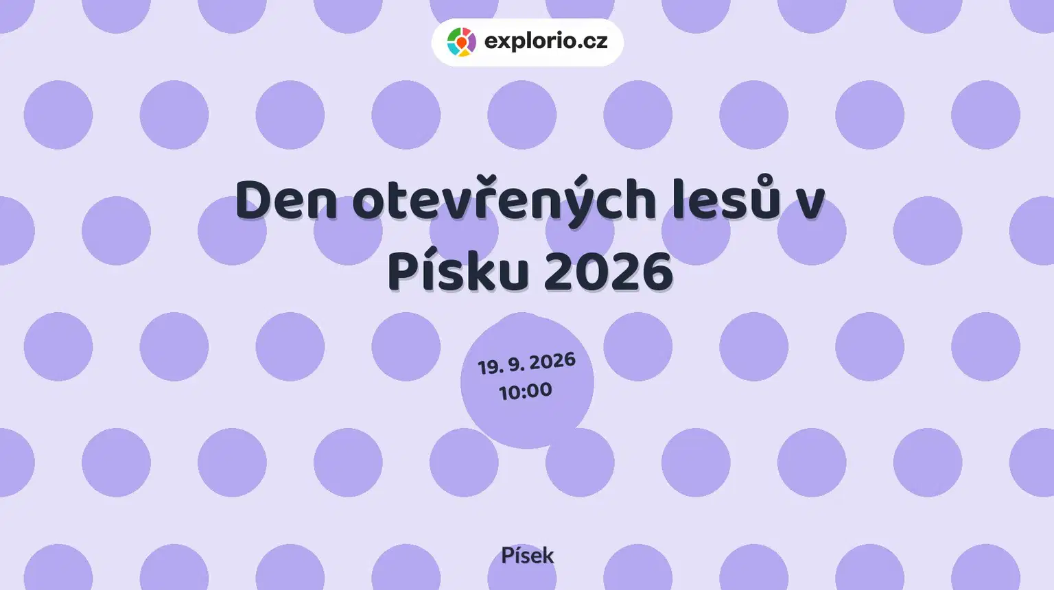 Den otevřených lesů v Písku 2026 – příroda a Zvířátka, Písek