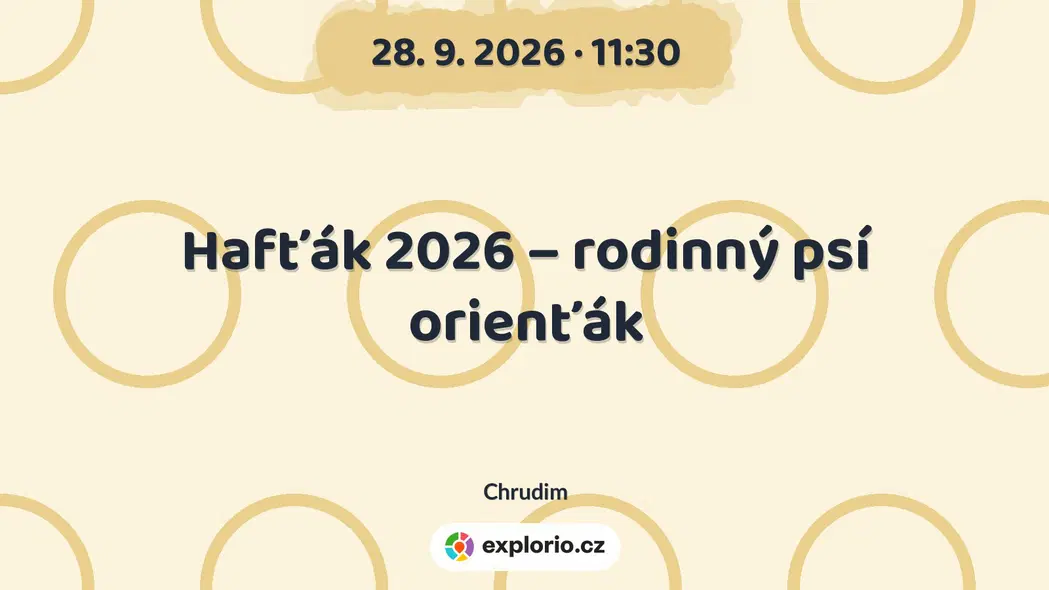 Hafťák 2026 – rodinný psí orienťák – sport a Pohyb, Chrudim