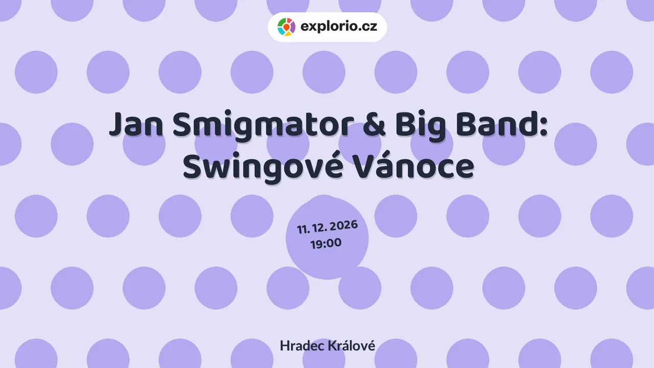 Jan Smigmator & Big Band: Swingové Vánoce – divadlo, Hudba a Kino, Hradec Králové