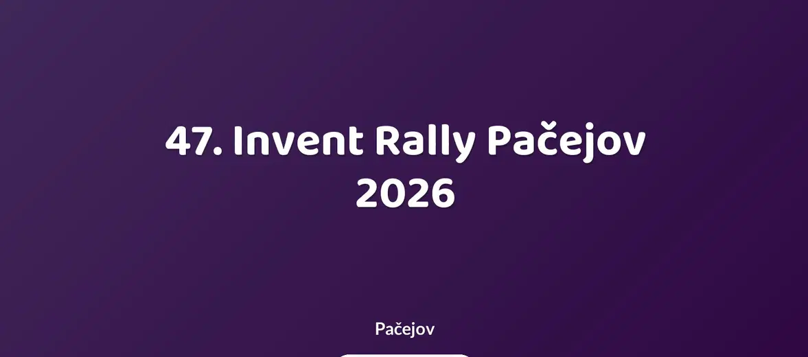 47. Invent Rally Pačejov 2026 – sport a Pohyb, Pačejov