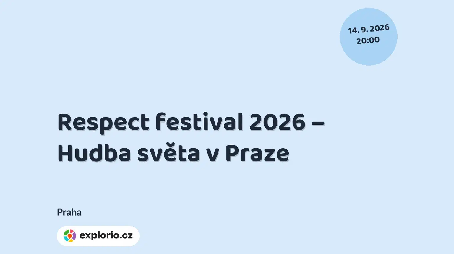 Respect festival 2026 – Hudba světa v Praze – festivaly a Slavnosti, Praha