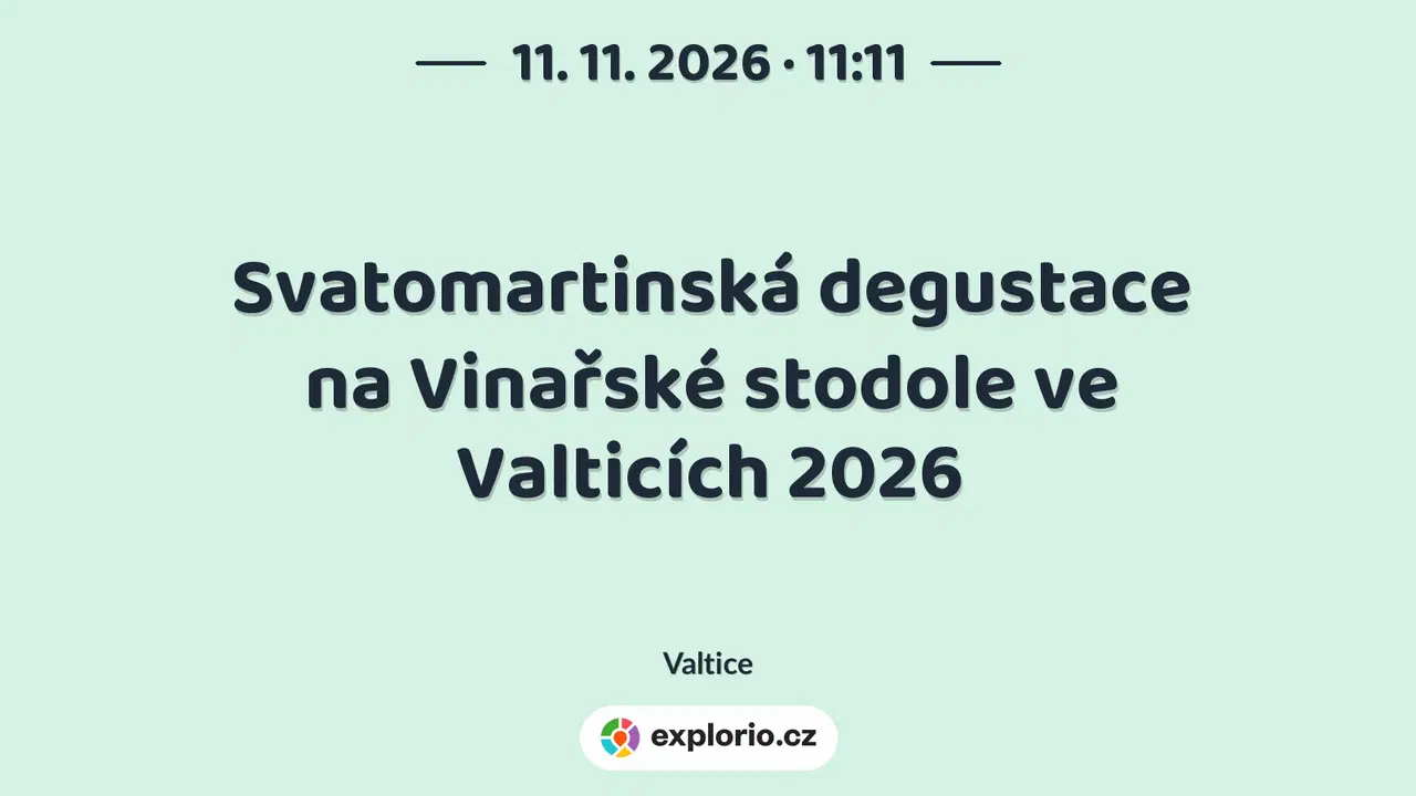 Svatomartinská degustace na Vinařské stodole ve Valticích 2026 – festivaly a Slavnosti, Valtice