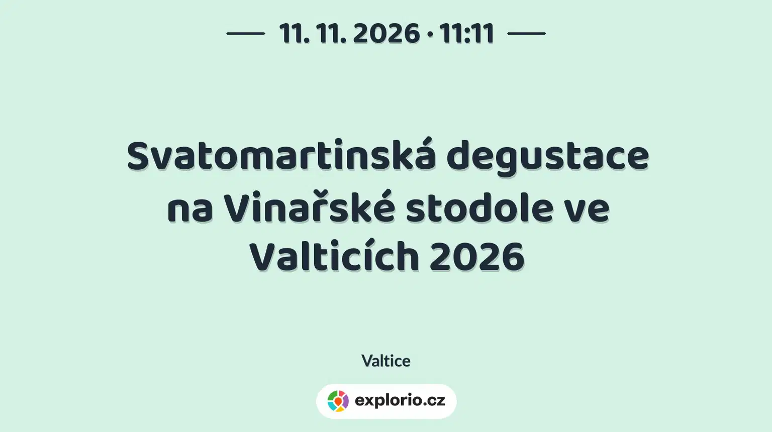 Svatomartinská degustace na Vinařské stodole ve Valticích 2026 – festivaly a Slavnosti, Valtice
