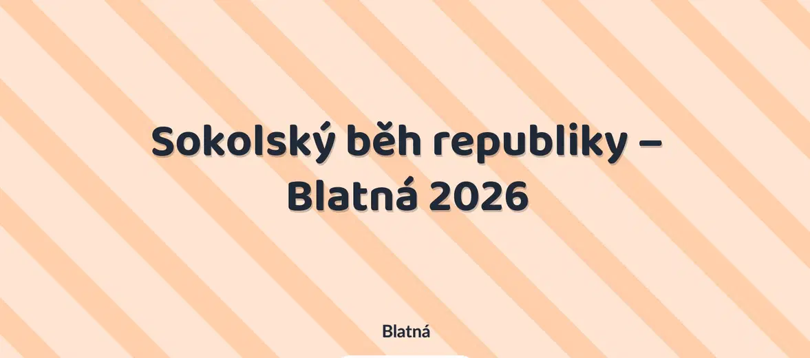 Sokolský běh republiky – Blatná 2026 – sport a Pohyb, Blatná