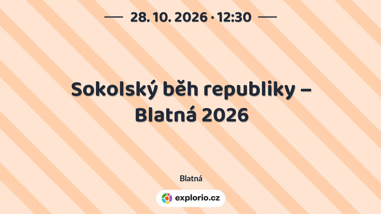 Sokolský běh republiky – Blatná 2026 – sport a Pohyb, Blatná