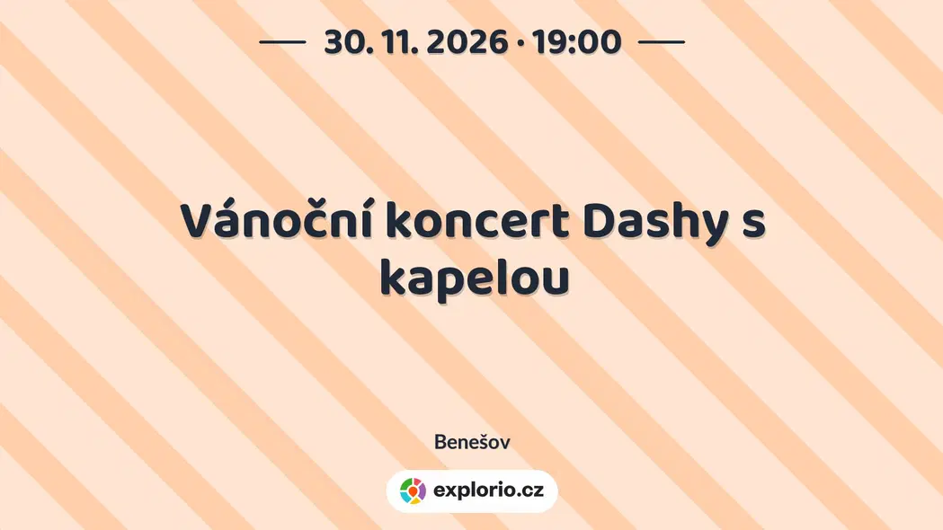 Vánoční koncert Dashy s kapelou – divadlo, Hudba a Kino, Benešov