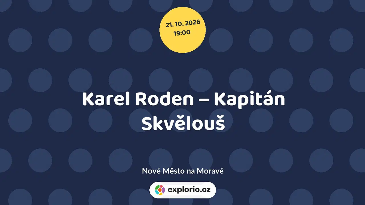 Karel Roden – Kapitán Skvělouš – divadlo, Hudba a Kino, Nové Město na Moravě