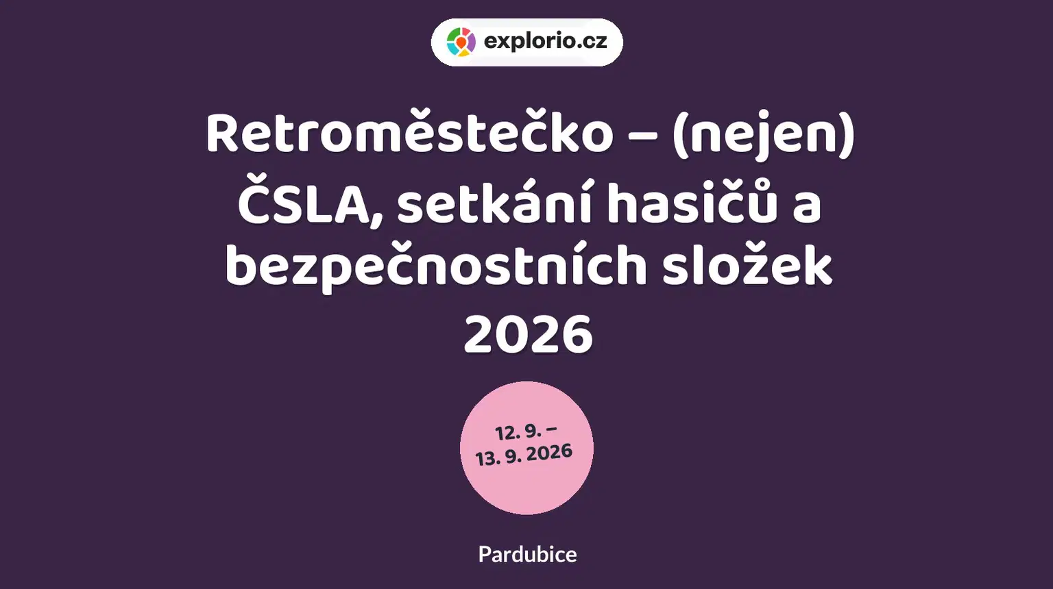 Retroměstečko – (nejen) ČSLA, setkání hasičů a bezpečnostních složek 2026 – prohlídky a Muzea, Pardubice