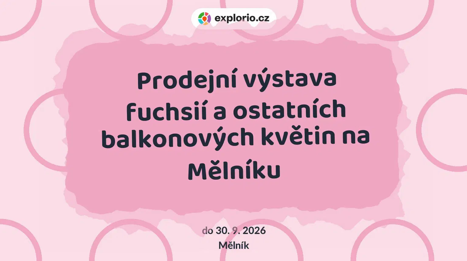 Prodejní výstava fuchsií a ostatních balkonových květin na Mělníku – prohlídky a Muzea, Mělník