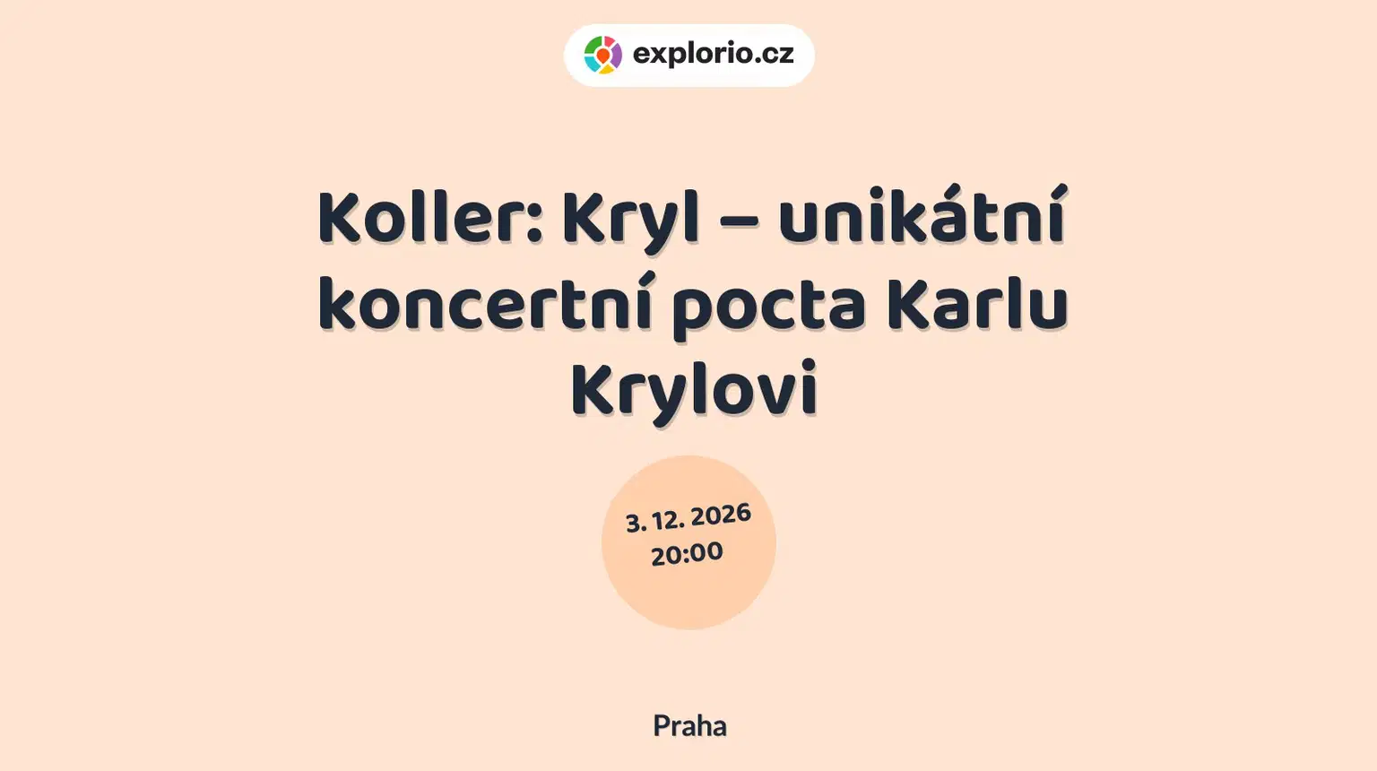 Koller: Kryl – unikátní koncertní pocta Karlu Krylovi – divadlo, Hudba a Kino, Praha