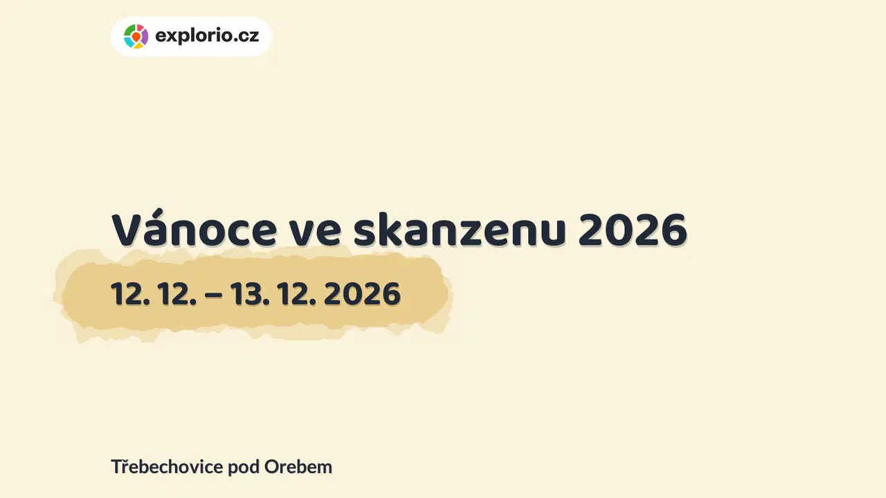 Vánoce ve skanzenu 2026 – prohlídky a Muzea, Třebechovice pod Orebem