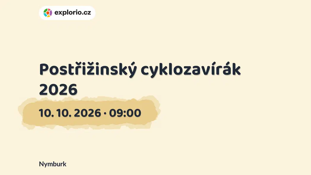 Postřižinský cyklozavírák 2026 – sport a Pohyb, Nymburk