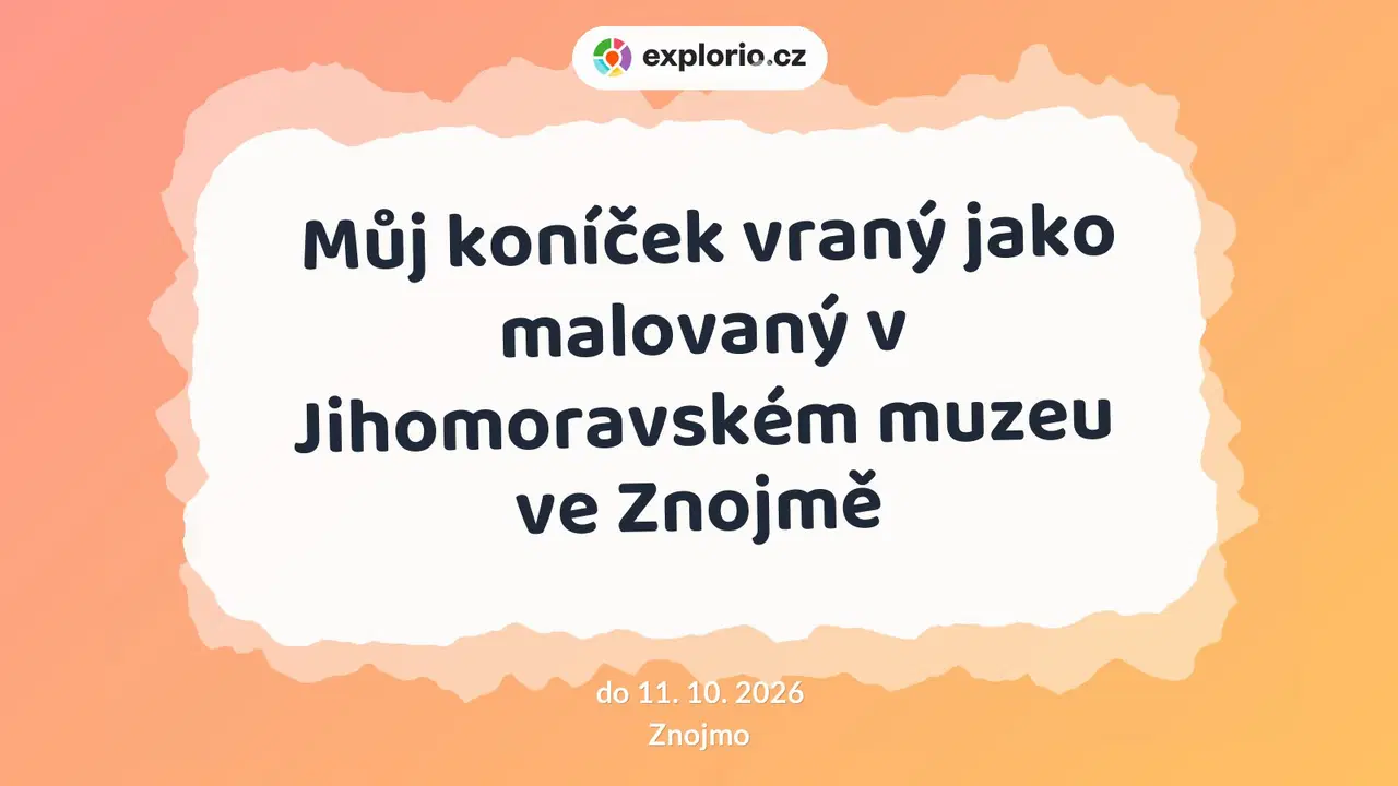 Můj koníček vraný jako malovaný v Jihomoravském muzeu ve Znojmě – prohlídky a Muzea, Znojmo
