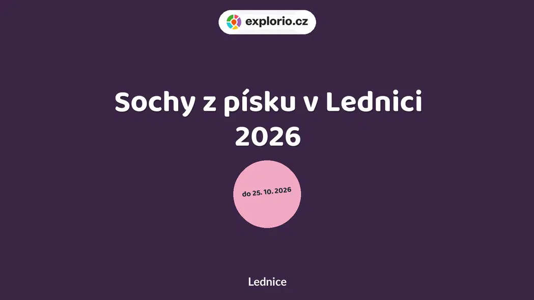 Sochy z písku v Lednici 2026 – prohlídky a Muzea, Lednice