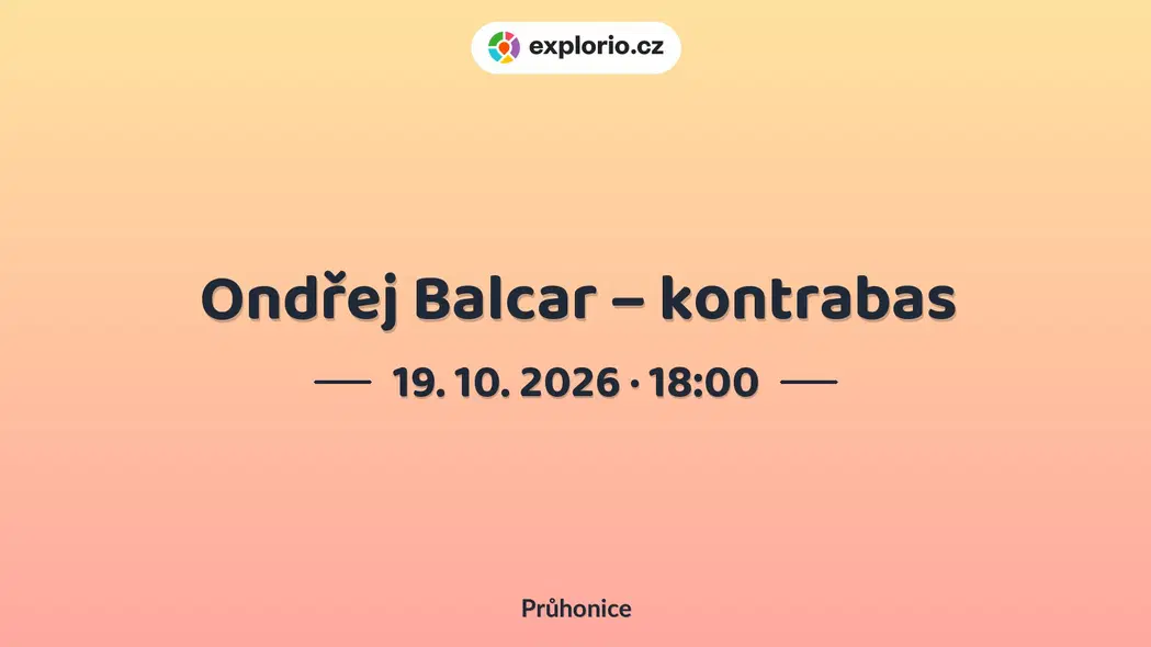 Ondřej Balcar – kontrabas – divadlo, Hudba a Kino, Průhonice