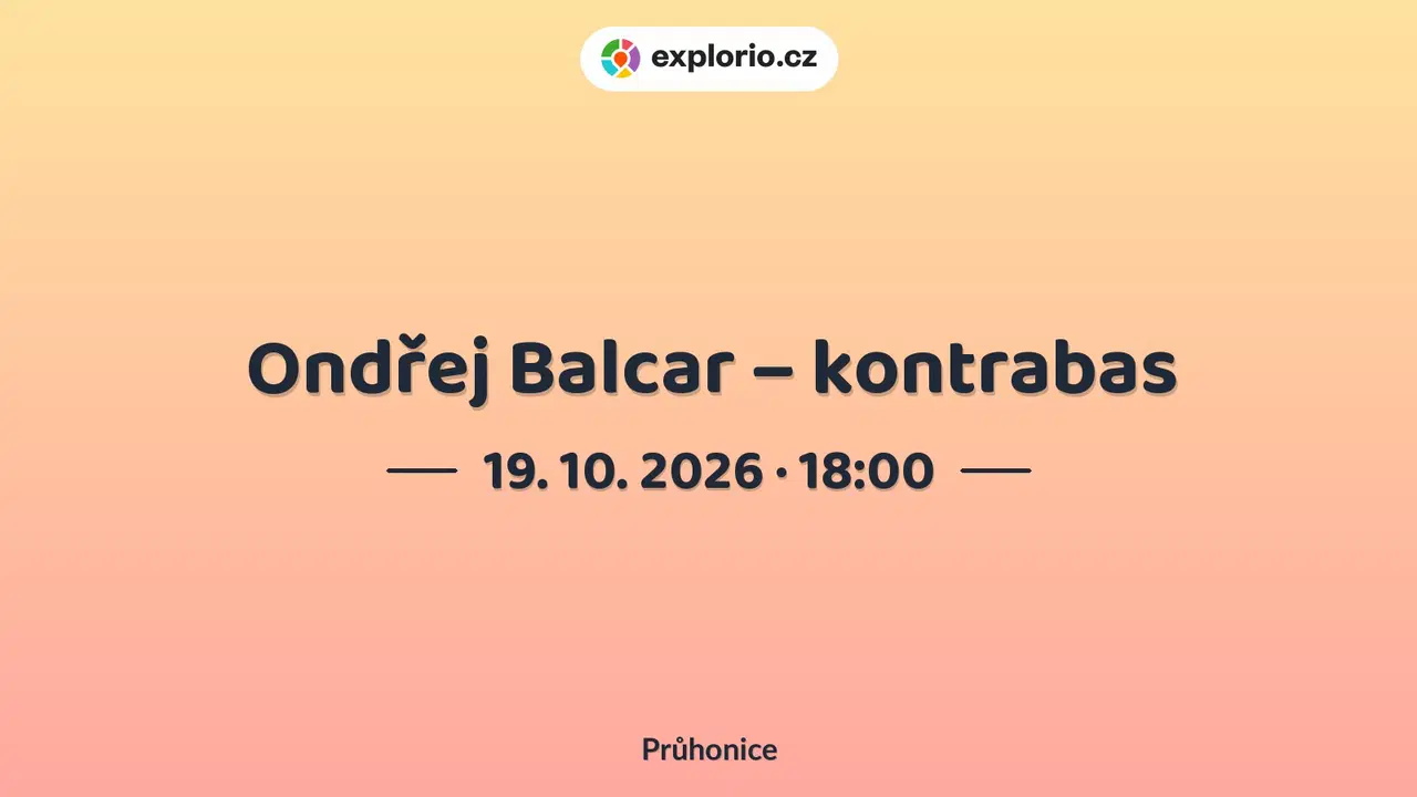 Ondřej Balcar – kontrabas – divadlo, Hudba a Kino, Průhonice