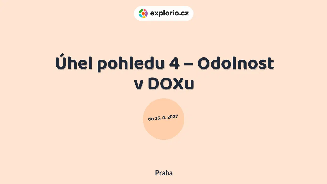Úhel pohledu 4 – Odolnost v DOXu – prohlídky a Muzea, Praha