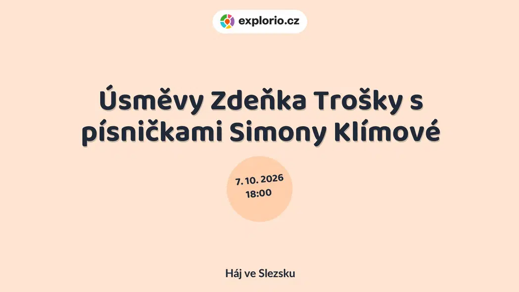 Úsměvy Zdeňka Trošky s písničkami Simony Klímové – divadlo, Hudba a Kino, Háj ve Slezsku