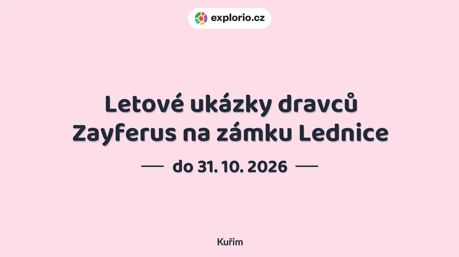 Letové ukázky dravců Zayferus na zámku Lednice – příroda a Zvířátka, Kuřim