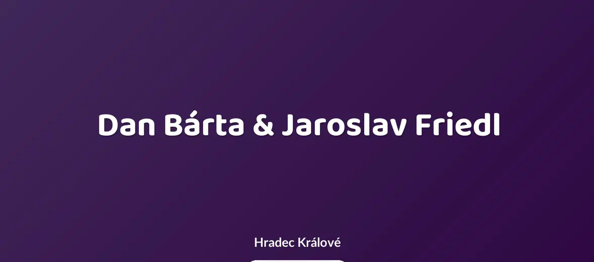 Dan Bárta & Jaroslav Friedl – divadlo, Hudba a Kino, Hradec Králové