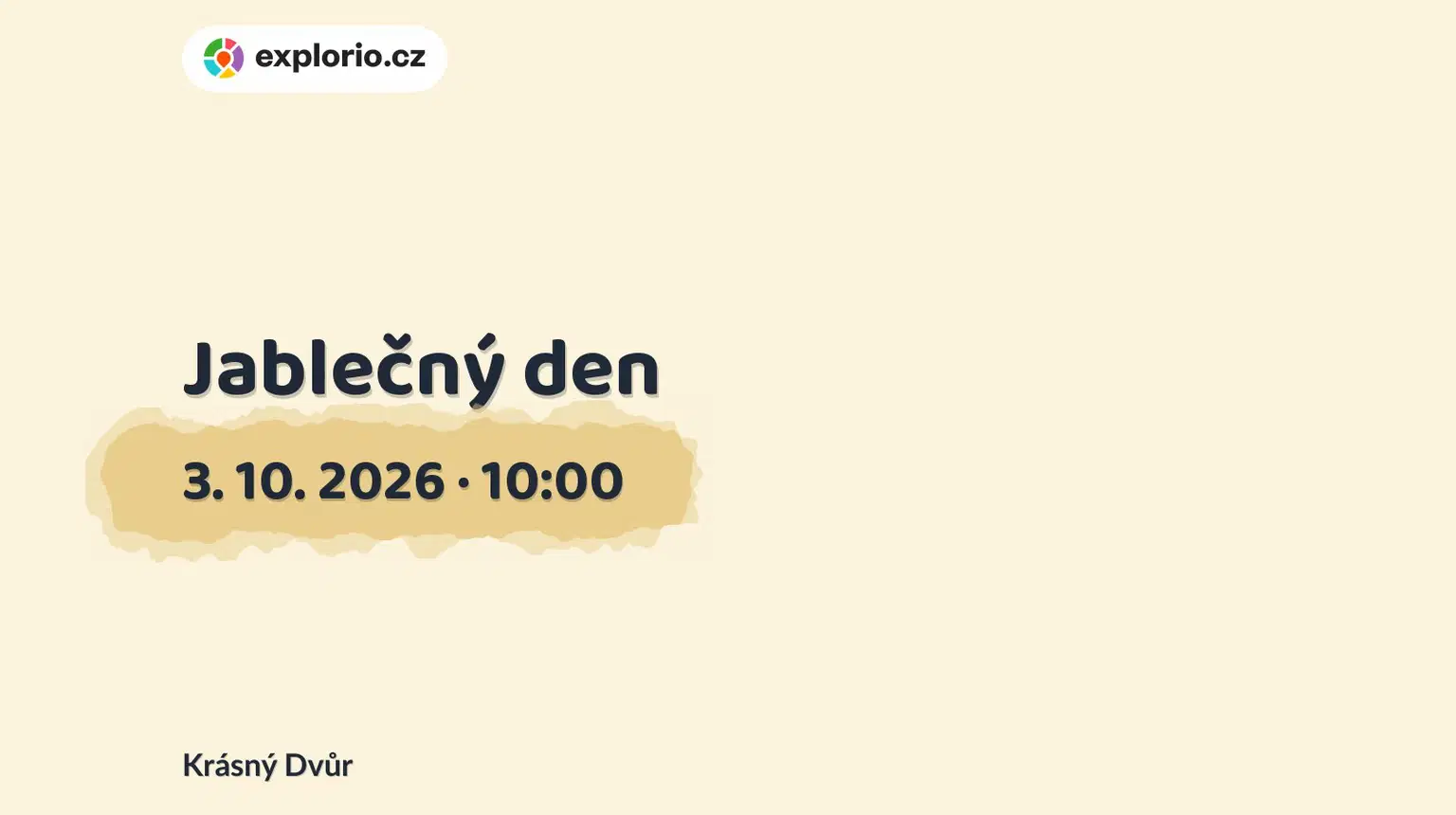 Jablečný den – festivaly a Slavnosti, Krásný Dvůr