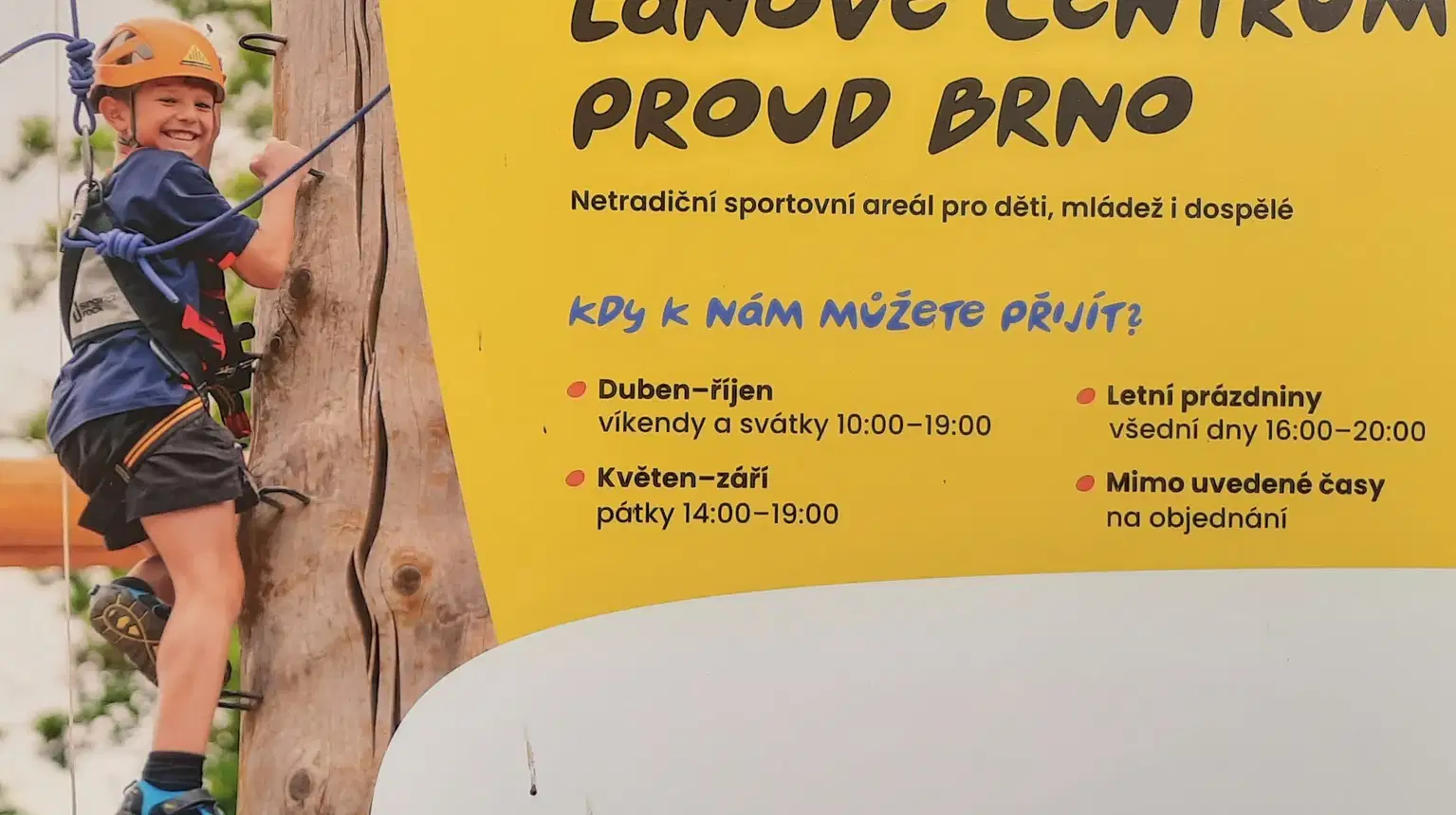 Lanové centrum Proud – zážitkové areály, Brno