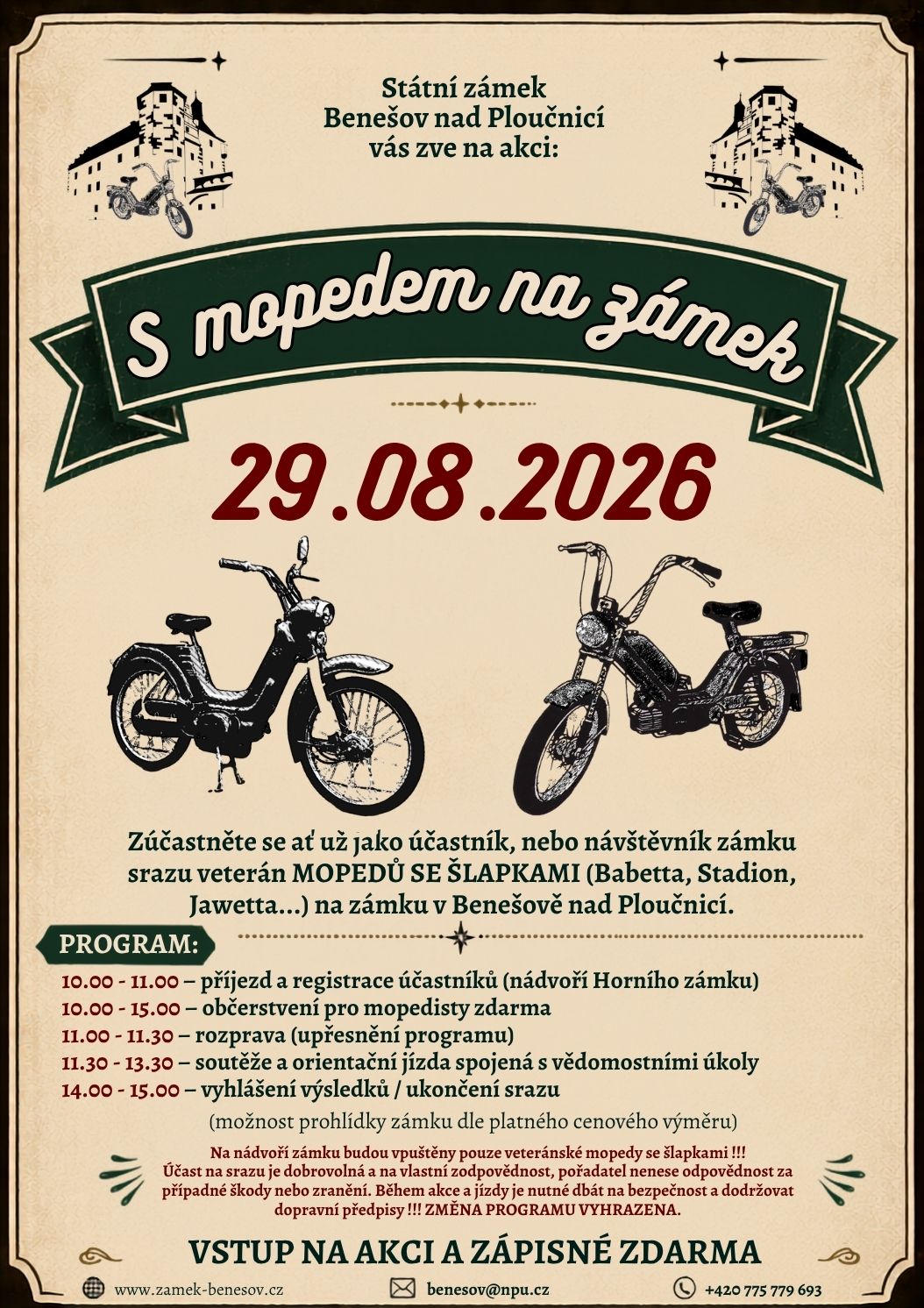 S mopedem na zámek – zámek Benešov nad Ploučnicí – prohlídky a Muzea, Benešov nad Ploučnicí – fotka 2