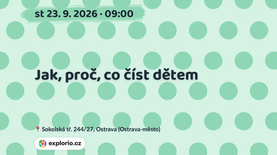 Jak, proč, co číst dětem – tvořivé dílny a Workshopy, Ostrava