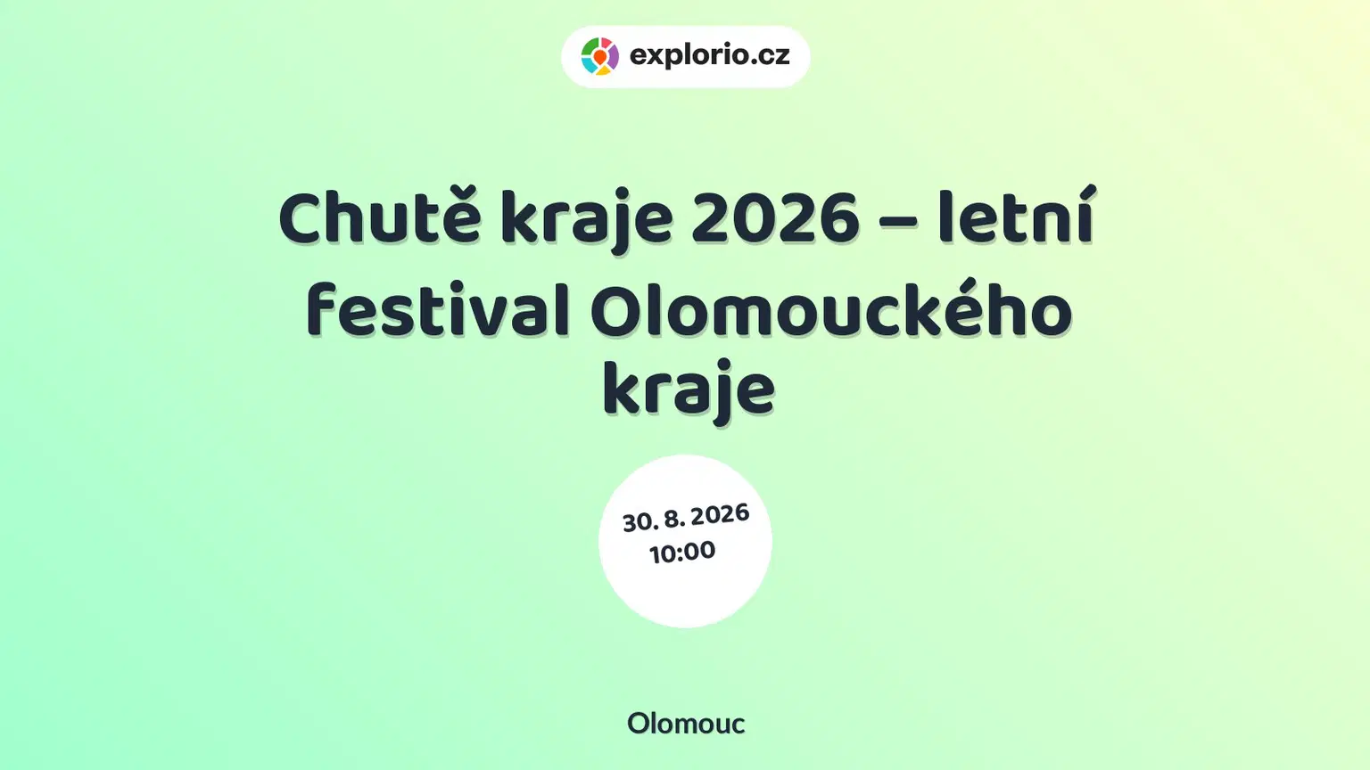 Chutě kraje 2026 – letní festival Olomouckého kraje – festivaly a Slavnosti, Olomouc
