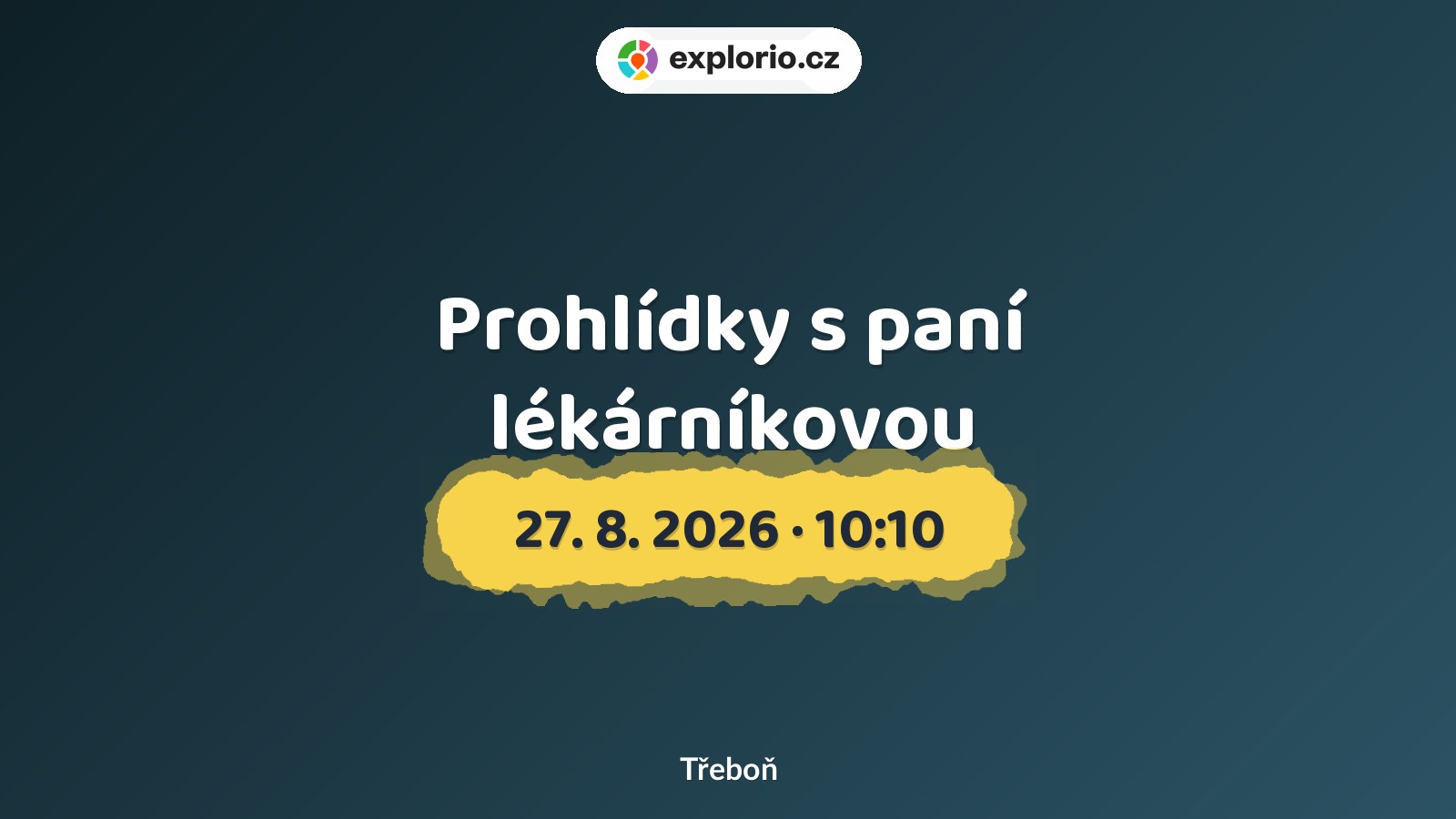 Prohlídky s paní lékárníkovou – prohlídky a Muzea, Třeboň