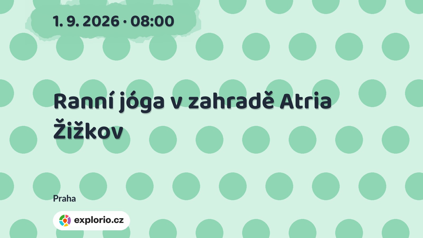 Ranní jóga v zahradě Atria Žižkov – sport a Pohyb, Praha