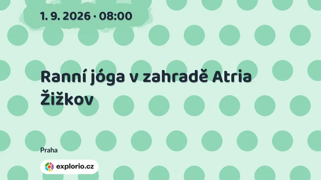 Ranní jóga v zahradě Atria Žižkov – sport a Pohyb, Praha