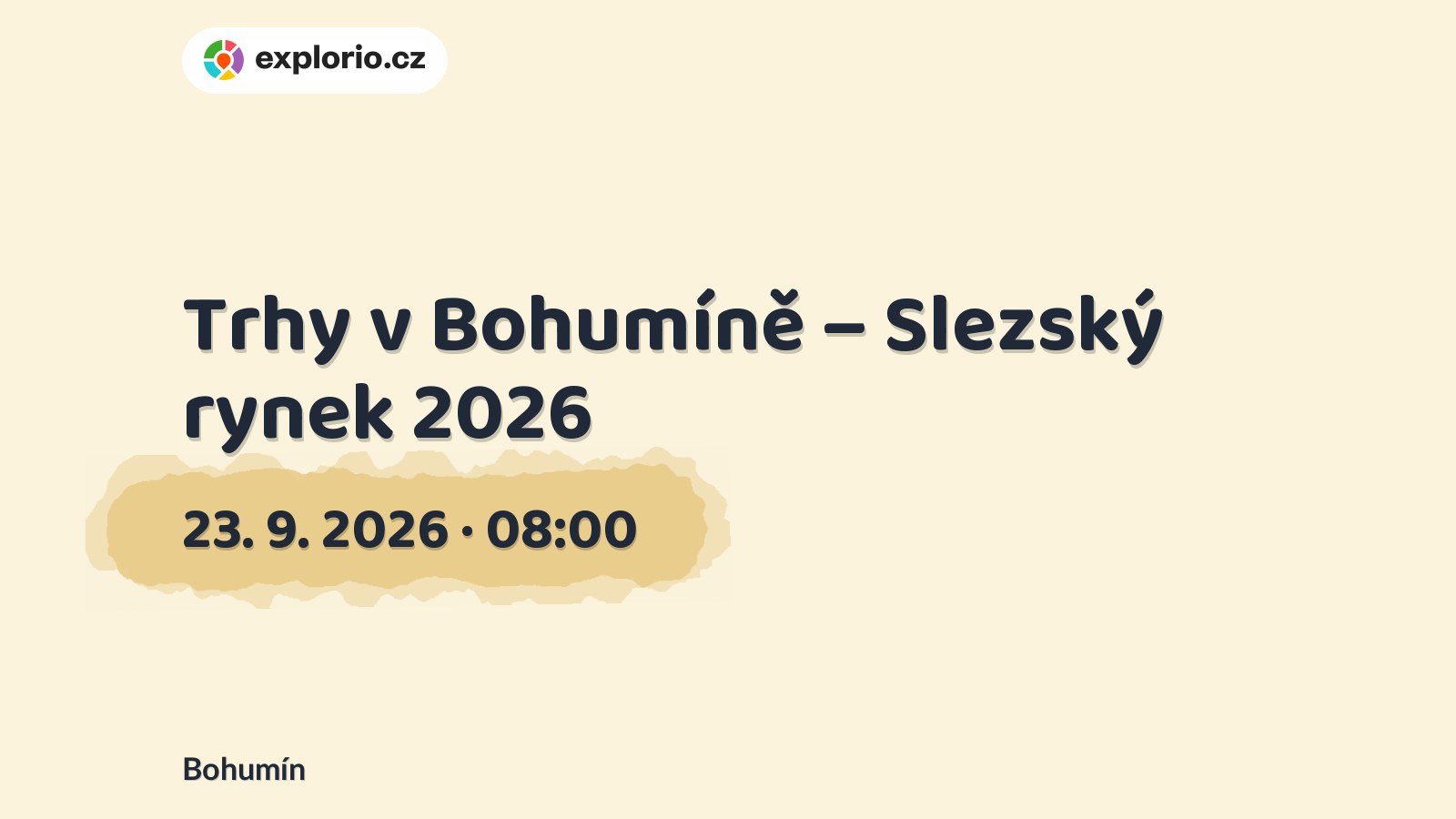 Trhy v Bohumíně – Slezský rynek 2026 – festivaly a Slavnosti, Bohumín
