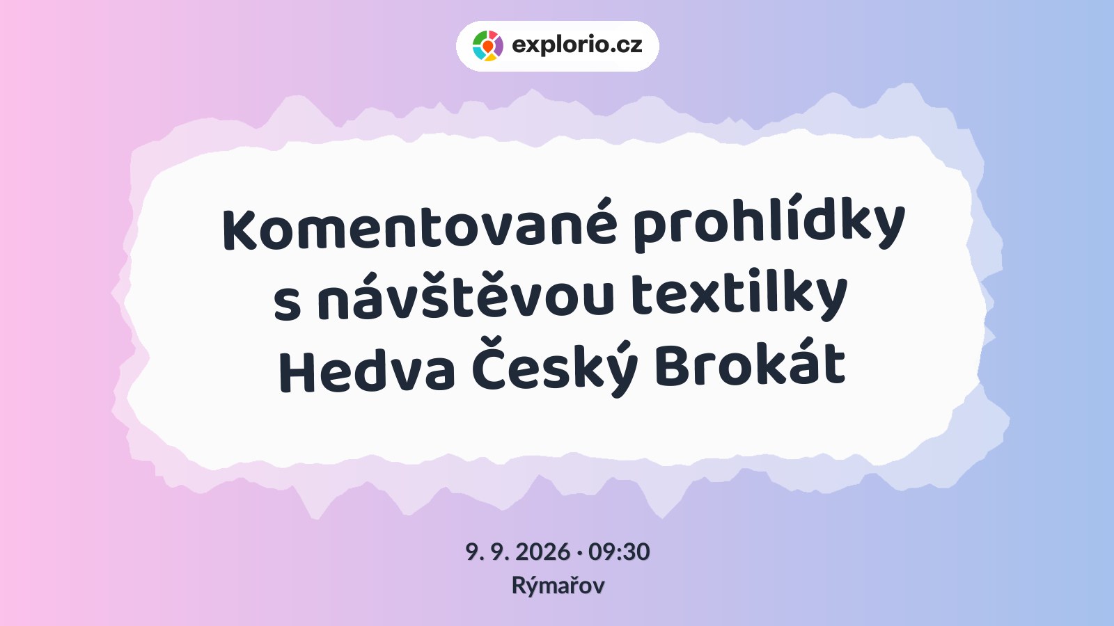 Komentované prohlídky s návštěvou textilky Hedva Český Brokát – prohlídky a Muzea, Rýmařov