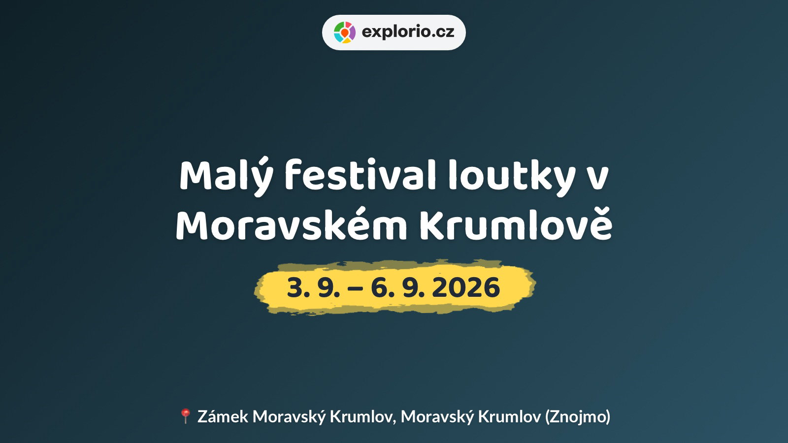 Malý festival loutky v Moravském Krumlově – divadlo, Hudba a Kino, Moravský Krumlov