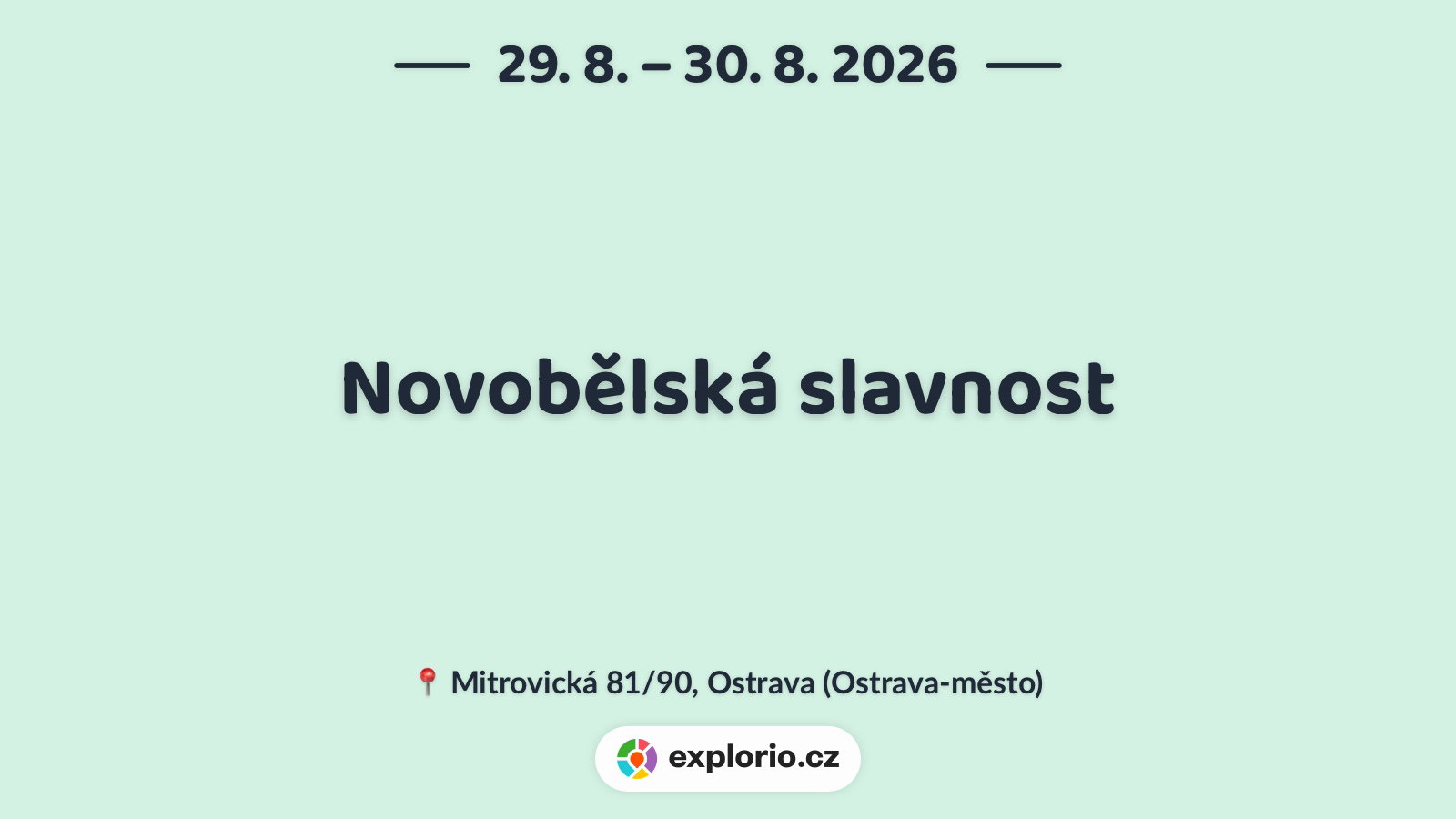Novobělská slavnost – festivaly a Slavnosti, Ostrava