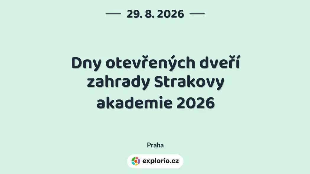Dny otevřených dveří zahrady Strakovy akademie 2026 – festivaly a Slavnosti, Praha
